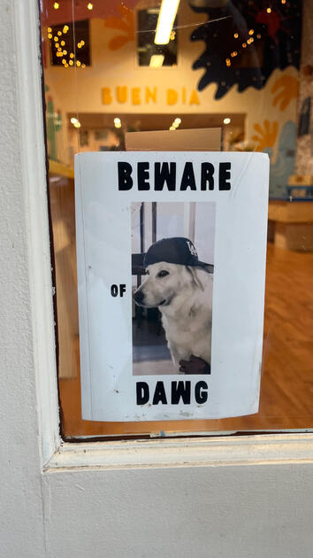 Storefront Warning, San Luis Obispo, California